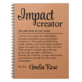 Personalized Impact Creator Definition Gift ノートブック (正面)