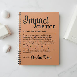 Personalized Impact Creator Definition Gift ノートブック
