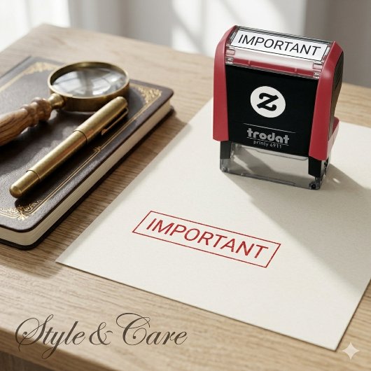 Personalized Important Label Self Inking Stamp Des セルフインキングスタンプ
