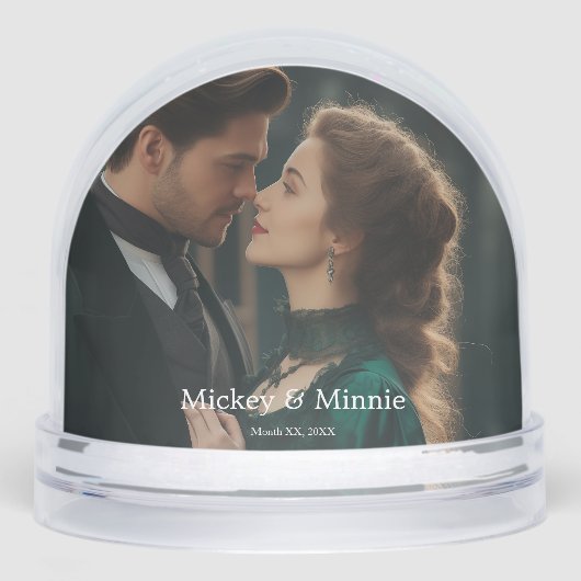Personalized In Loving Memory Photo Snow Globe (正面)