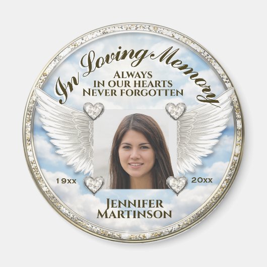 Personalized In Loving Memory Photo Template マグネット (正面)