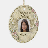 Personalized In Memorial Photo Template セラミックオーナメント (右)