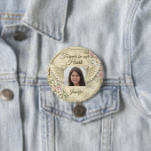 Personalized In Memorial Photo Template 缶バッジ (インサイチュ)