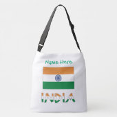 Personalized India Flag Crossbody Bag   クロスボディバッグ (裏面)