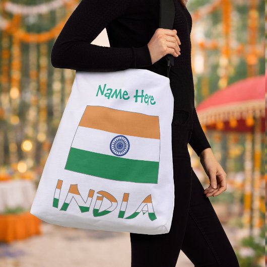 Personalized India Flag Crossbody Bag   クロスボディバッグ