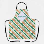 Personalized India Flag Heritage Design エプロン (正面)