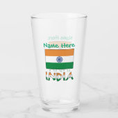 Personalized India Flag Two‑Sided Design タンブラーグラス (裏面)