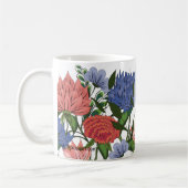 Personalized Indian Floral コーヒーマグカップ (左)