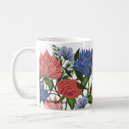 Personalized Indian Floral コーヒーマグカップ