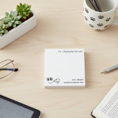 Personalized Infinity Heart and Paws Post-it Notes ポストイット