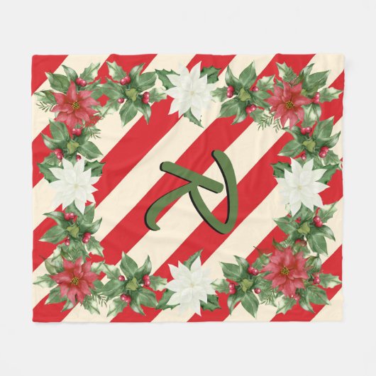 Personalized Initial Blanket フリースブランケット (正面(横))