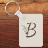 Personalized Initial Branch Keychain | Custom Key キーホルダー (正面)