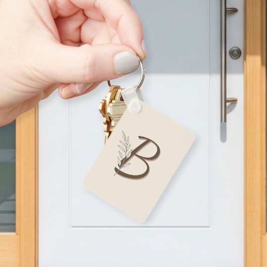 Personalized Initial Branch Keychain | Custom Key キーホルダー