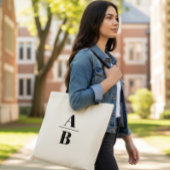 Personalized Initial Canvas Tote Bag トートバッグ
