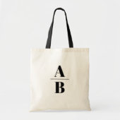 Personalized Initial Canvas Tote Bag トートバッグ (正面)