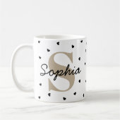 Personalized Initial & Name Mug – Gift Cup コーヒーマグカップ (左)