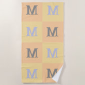 Personalized Initials Beach Towel ビーチタオル (正面)