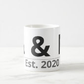 Personalized Initials Mug – Custom Letters & Year  コーヒーマグカップ (中央)