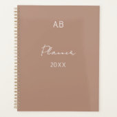 Personalized Initials Planner - Minimalist Coffee  プランナー手帳 (正面)