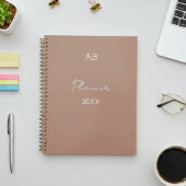 Personalized Initials Planner - Minimalist Coffee  プランナー手帳