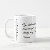 Personalized Inspirational Quote Mug コーヒーマグカップ (左)