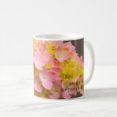 Personalized Inspirational Spring Hydrangea Flower コーヒーマグカップ (正面右)