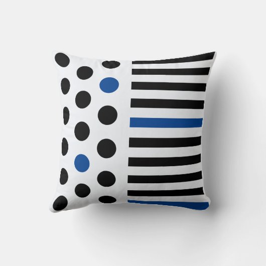 Personalized Inspirational Stripes and Polka Dots クッション (裏面)