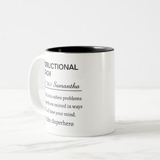 Personalized Instructional Coach Definition ツートーンマグカップ (正面左)