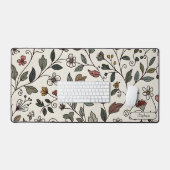 Personalized Intricate Floral Vine Workspace デスクマット (キーボード&マウス)