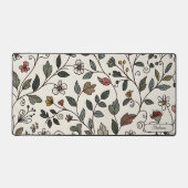 Personalized Intricate Floral Vine Workspace デスクマット (正面)