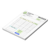 Personalized Invoice Order Form & Business Logo ノートパッド (回転)