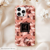Personalized iPhone 16 Case Elegant Rose Gold Art Case-Mate iPhoneケース