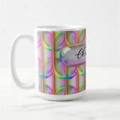 Personalized Iridescent Glass Custom Name Modern コーヒーマグカップ (左)