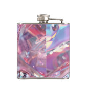 Personalized Iridescent Pink Ice with Shimmer フラスク (裏面)