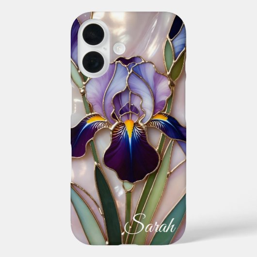 Personalized Iris Flower Phone Case Elegant Case-Mate iPhoneケース (裏面)