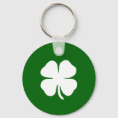 Personalized Irish Green Shamrock キーホルダー (正面)