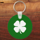 Personalized Irish Green Shamrock キーホルダー (正面)