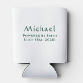 Personalized Irish Shamrock Botanical Can Cooler 缶クーラー (裏面)