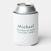 Personalized Irish Shamrock Botanical Can Cooler 缶クーラー (缶裏面)