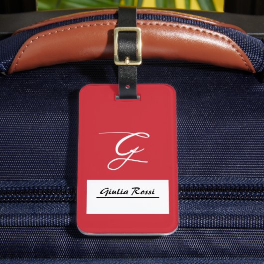 Personalized Italian Flag Luggage Tags ラゲッジタグ (正面インサイチュ2)