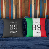 Personalized Italy National Flag Colors Soccer Fan クッション