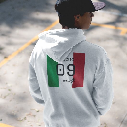 Personalized Italy National Tricolor Soccer  パーカ