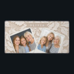 Personalized Ivory Lace Bridal Elegant Vintage デスクマット<br><div class="desc">Delicate lace is one of those motifs that seems timeless right away. The grandeur of traditional lace designs is captured in this personalized ivory lace floral collection, which also features a contemporary personalized touch. The design combines softness, sophistication, and adaptability, drawing inspiration from delicate floral textures and old lace fabrics....</div>