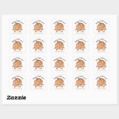 Personalized Jack O'Lantern Name Sticker スクエアシール (シート)