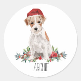 Personalized Jack Russell Christmas Sticker シール