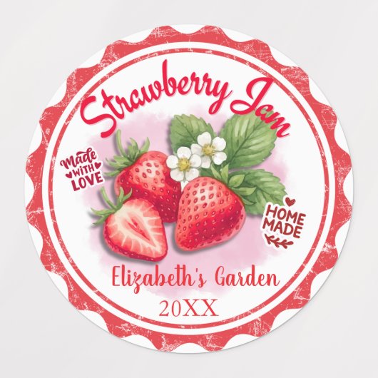 Personalized Jam Jar Waterproof Labels  ラベル (デザイン1)