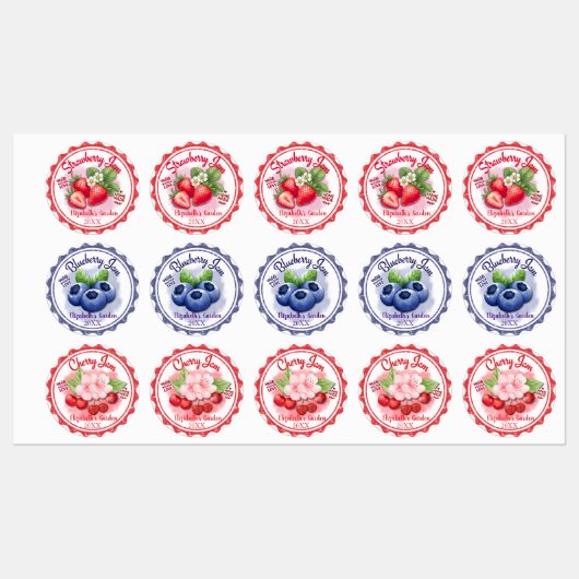 Personalized Jam Jar Waterproof Labels  ラベル (シート)