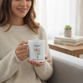 Personalized January Birth Month Flower ジャンボコーヒーマグカップ