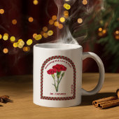 Personalized January Birth Month Flower Coffee Mug コーヒーマグカップ