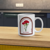Personalized January Birth Month Flower Coffee Mug コーヒーマグカップ